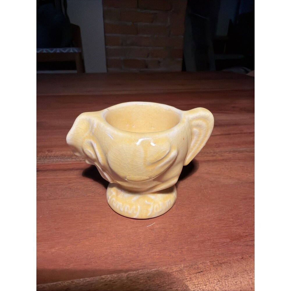 McCoy Fanny Farmer Yellow Glazed Chicken Egg Cup